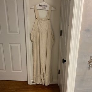 Cream maternity jumpsuit